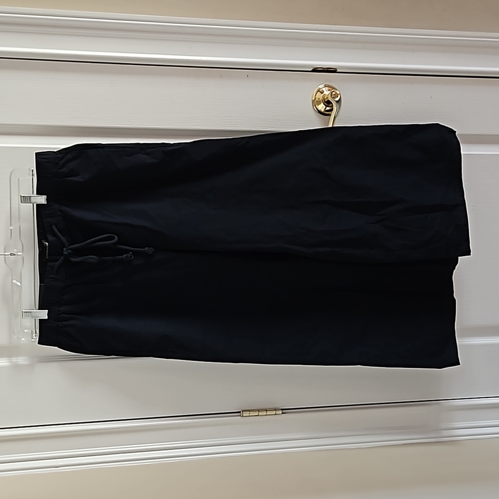 Banana Republic wide leg navy crop pants